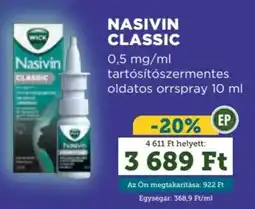Mosoly patikák Nasivin classic ajánlat