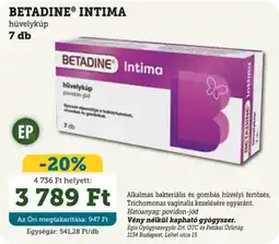 Mosoly patikák betadine intima ajánlat
