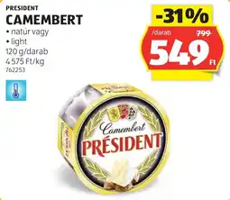 ALDI President camembert ajánlat