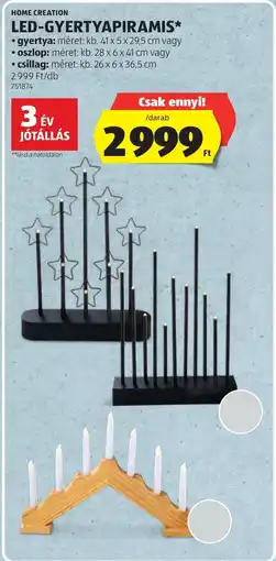ALDI Home Creation led-gyertyapiramis ajánlat