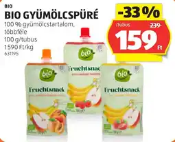 ALDI bio gyümölcspüré ajánlat