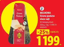 Lidl Milbona grana padano ajánlat