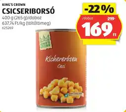 ALDI King's crown csicseriborsó ajánlat