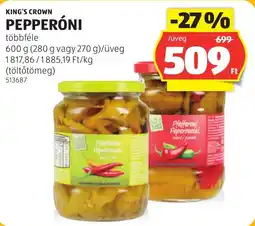 ALDI King's crown pepperóni ajánlat