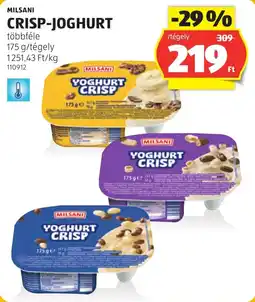 ALDI Milsani crisp-joghurt ajánlat