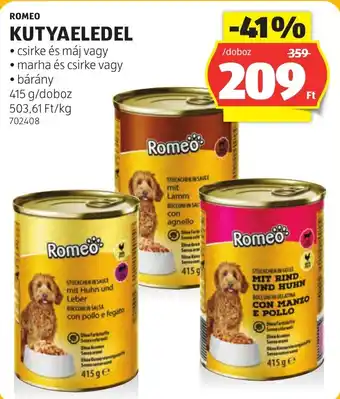 Romeo kutyaeledel