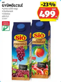 ALDI Sio gyümölcsle ajánlat