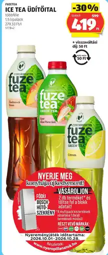 ALDI fuze tea ice tea üdítőital ajánlat