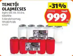 ALDI temetői olajmécse ajánlat