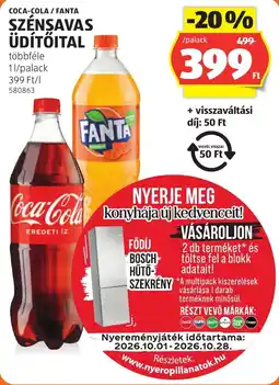 ALDI Coca-Cola / Fanta szénsavas üdítőital ajánlat