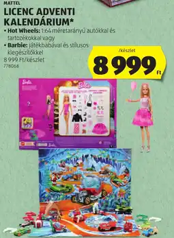 ALDI Mattel licenc adventi kalendárium ajánlat