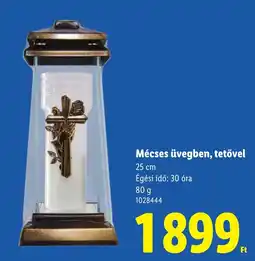 Lidl Mécses üvegben, tetővel ajánlat