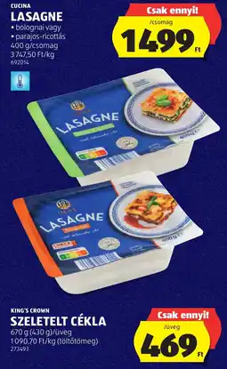 ALDI Cucina lasagne ajánlat