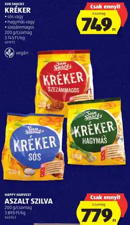 ALDI Sun Snacks kréker ajánlat