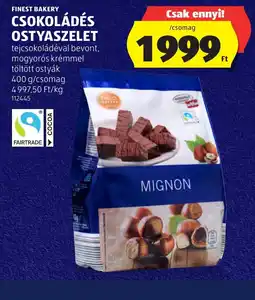 ALDI Finest Bakery csokoládés ostyaszelet ajánlat