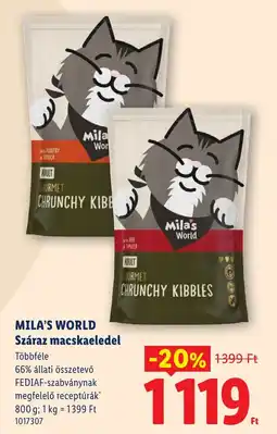 Lidl Mila's world száraz macskaeledel ajánlat