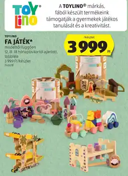 ALDI ToyLino fa játék ajánlat