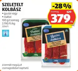 ALDI Szeletelt kolbász ajánlat