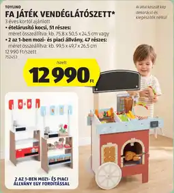 ALDI ToyLino fa játék vendéglátószett ajánlat