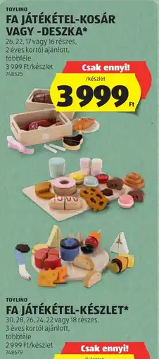 ALDI ToyLino fa játékétel-keszlet ajánlat