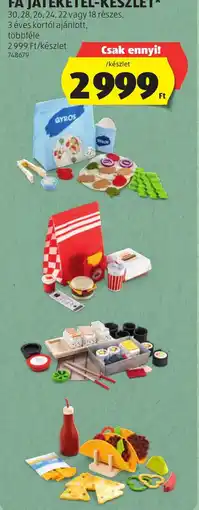 ALDI Fa játékétel-készlet ajánlat