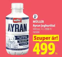 Lidl Müller ayran joghurtital ajánlat