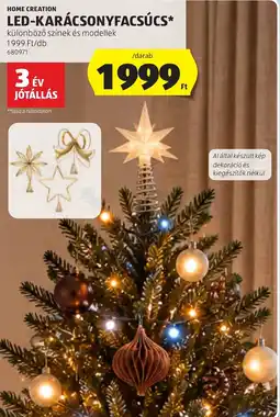 ALDI Home Creation led-karácsonyfacsúcs ajánlat