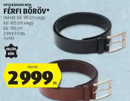 ALDI Up2fashion men férfi bőrőv ajánlat