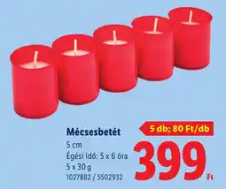Lidl Mécsesbetét ajánlat