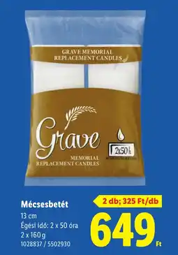 Lidl Grave mécsesbetét ajánlat