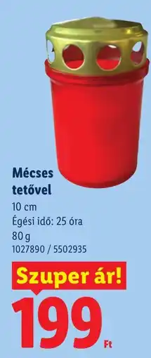 Lidl Mécses tetővel ajánlat