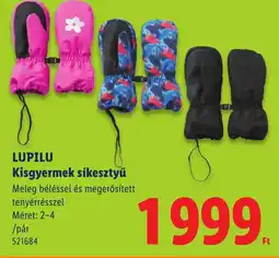 Lidl Lupilu kisgyermek síkesztyű ajánlat