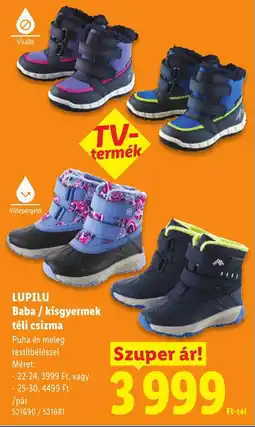 Lidl Lupilu baba / kisgyermek téli csizma ajánlat