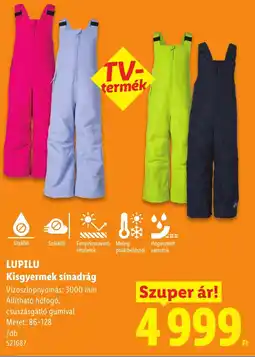 Lidl Lupilu kisgyermek sinadrág ajánlat