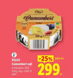 Lidl Pilos camembert sajt ajánlat