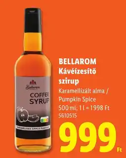 Lidl Bellarom kávéízesítő szirup ajánlat