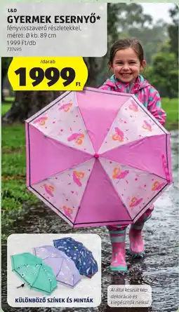ALDI L&D gyermek esernyő ajánlat