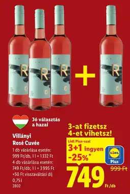 Lidl Villányi Rosé Cuvée ajánlat
