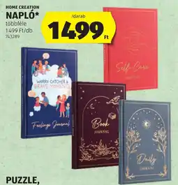 ALDI Home Creation napló ajánlat