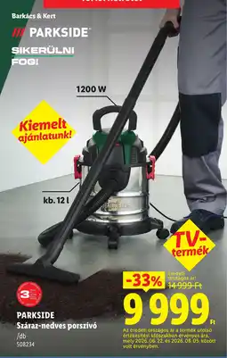 Lidl Parkside száraz-nedves porszívó ajánlat