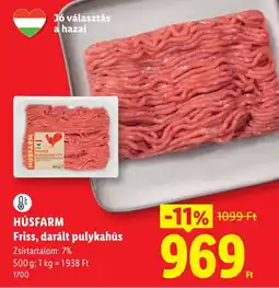 Lidl Húsfarm friss darált pulykahús ajánlat