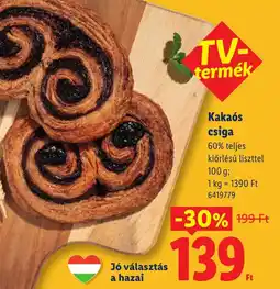 Lidl Kakaós csiga ajánlat
