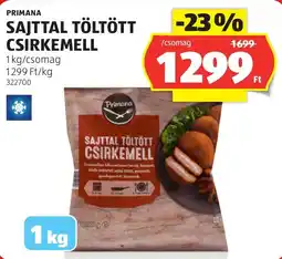 ALDI Primana sajttal töltött csirkemell ajánlat