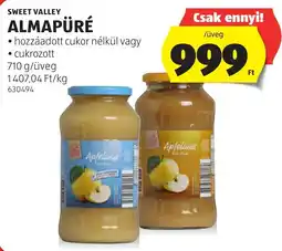 ALDI sweet valley almapüré ajánlat
