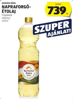 ALDI Kunsági Éden napraforgó-étolaj ajánlat