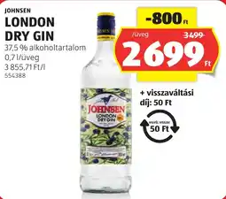 ALDI johnsen london dry gin ajánlat
