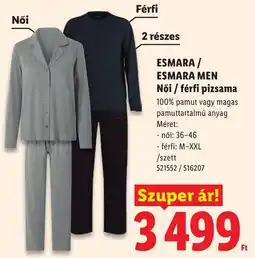 Lidl Esmara / Esmara men női / férfi pizsama ajánlat