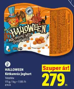 Lidl Halloween kétкамрás joghurt ajánlat