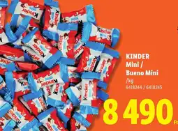 Lidl Kinder mini / bueno mini ajánlat