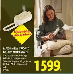 Lidl Max & mila's world gőzölős állatszörkefe ajánlat